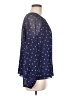 Ann Taylor LOFT 100% Polyester Polka Dots Blue 3/4 Sleeve Blouse Size M - photo 4
