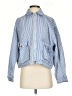 Divided by H&M 100% Cotton Stripes Blue Jacket Size S - photo 1