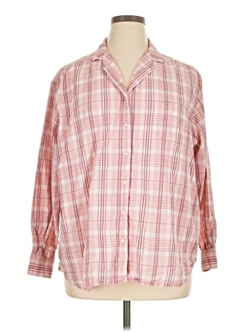 Gap Body 3/4 Sleeve Button-Down Shirt (view 1)
