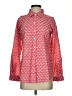 Madison 100% Cotton Hearts Red Long Sleeve Blouse Size XS - photo 1