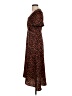Mango 100% Polyester Animal Print Orange Casual Dress Size 2 - photo 5