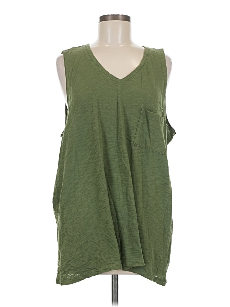 Pre-owned Time And Tru Sleeveless T-shirt In Green