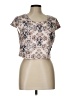 Jessica Simpson 100% Polyester Tan Short Sleeve Top Size L - photo 1