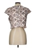 Jessica Simpson 100% Polyester Tan Short Sleeve Top Size L - photo 2