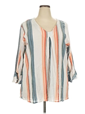 Bobeau 3/4 Sleeve Blouse (view 1)