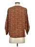 West Kei 100% Polyester Brown 3/4 Sleeve Blouse Size S - photo 2