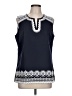 Talbots 100% Linen Blue Sleeveless Blouse Size L (petite) - photo 1