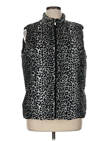 JM Collection Faux Fur Vest (view 1)