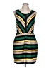 Peppermint 100% Polyester Stripes Green Casual Dress Size L - photo 1