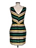 Peppermint 100% Polyester Stripes Green Casual Dress Size L - photo 2