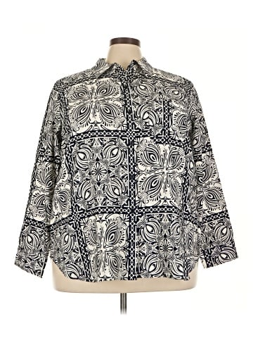 Lane Bryant 3/4 Sleeve Button-Down Shirt (view 1)