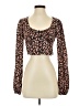 Motel Black Pink Long Sleeve Blouse Size XXS - photo 1
