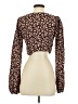 Motel Black Pink Long Sleeve Blouse Size XXS - photo 2