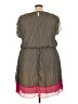 Tacera 100% Polyester Chevron-herringbone Brown Casual Dress Size 3X - photo 2