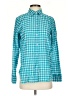 J.Crew Checkered-gingham Teal Long Sleeve Button-Down Shirt Size 4 - photo 1