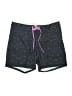 Nina Capri Chevron-herringbone Gray Blue Board Shorts Size 6 - photo 1