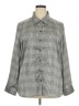 Scarlett Houndstooth Gray Long Sleeve Blouse Size 24 - photo 1