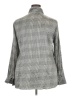 Scarlett Houndstooth Gray Long Sleeve Blouse Size 24 - photo 2