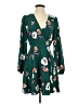 Express 100% Polyester Floral Green Casual Dress Size S - photo 1