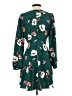 Express 100% Polyester Floral Green Casual Dress Size S - photo 2