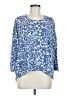 Gerard Darel Animal Print Blue 3/4 Sleeve Blouse Size Med (3) - photo 1