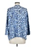 Gerard Darel Animal Print Blue 3/4 Sleeve Blouse Size Med (3) - photo 2