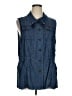 Talbots Blue Denim Vest Size XL - photo 1