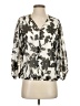 Haver 100% Polyester Silver 3/4 Sleeve Blouse Size S - photo 1