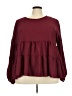 Haptics Burgundy Long Sleeve Blouse Size 5X (estimated) - photo 1