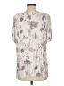 Unbranded Floral Silver Short Sleeve Blouse One size - photo 2