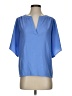 Ann Taylor Blue Short Sleeve Blouse Size S - photo 1