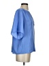 Ann Taylor Blue Short Sleeve Blouse Size S - photo 4
