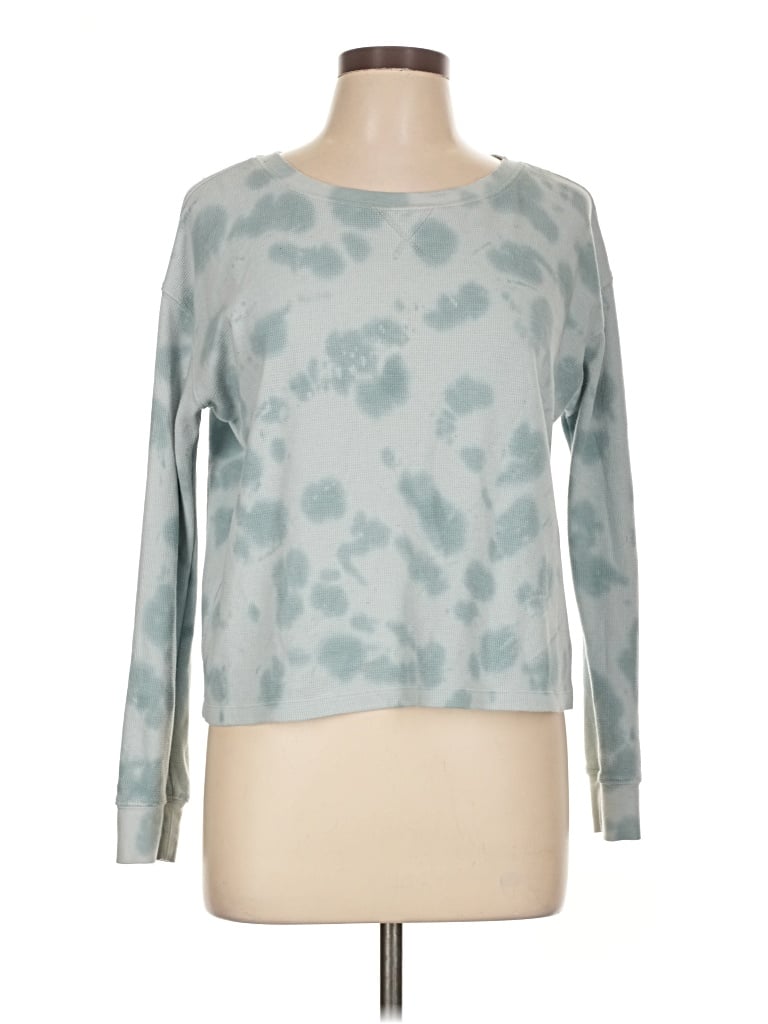 Pre-owned Splendid Long Sleeve T-shirt In Teal