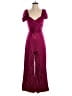 Theia Hearts Burgundy Pink Jumpsuit Size 4 - photo 1