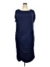 ASHRO Solid Blue Cocktail Dress Size XXL - photo 1