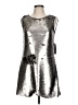 Zara Basic Metallic Silver Cocktail Dress Size L - photo 1