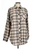 Unbranded Plaid Tan Long Sleeve Button-Down Shirt Size L - photo 1