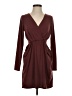 BCBGeneration Solid Burgundy Casual Dress Size XS - photo 1