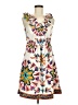 ECI Print White Casual Dress Size 6 - photo 1