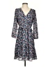J.Crew 100% Polyester Floral Blue Casual Dress Size 4 - photo 1