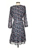 J.Crew 100% Polyester Floral Blue Casual Dress Size 4 - photo 2