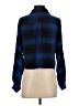 Sim & Sam 100% Rayon Plaid Blue Long Sleeve Blouse Size S - photo 2