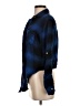 Sim & Sam 100% Rayon Plaid Blue Long Sleeve Blouse Size S - photo 5