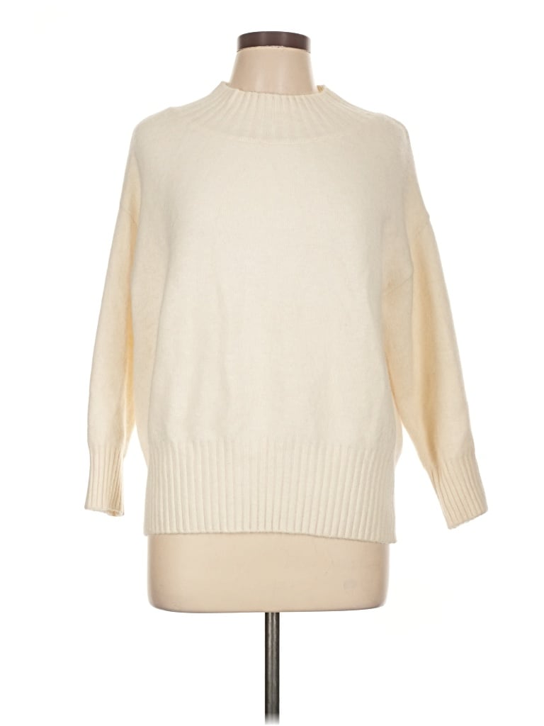 Pre-owned Assorted Brands Turtleneck Sweater In Ivory