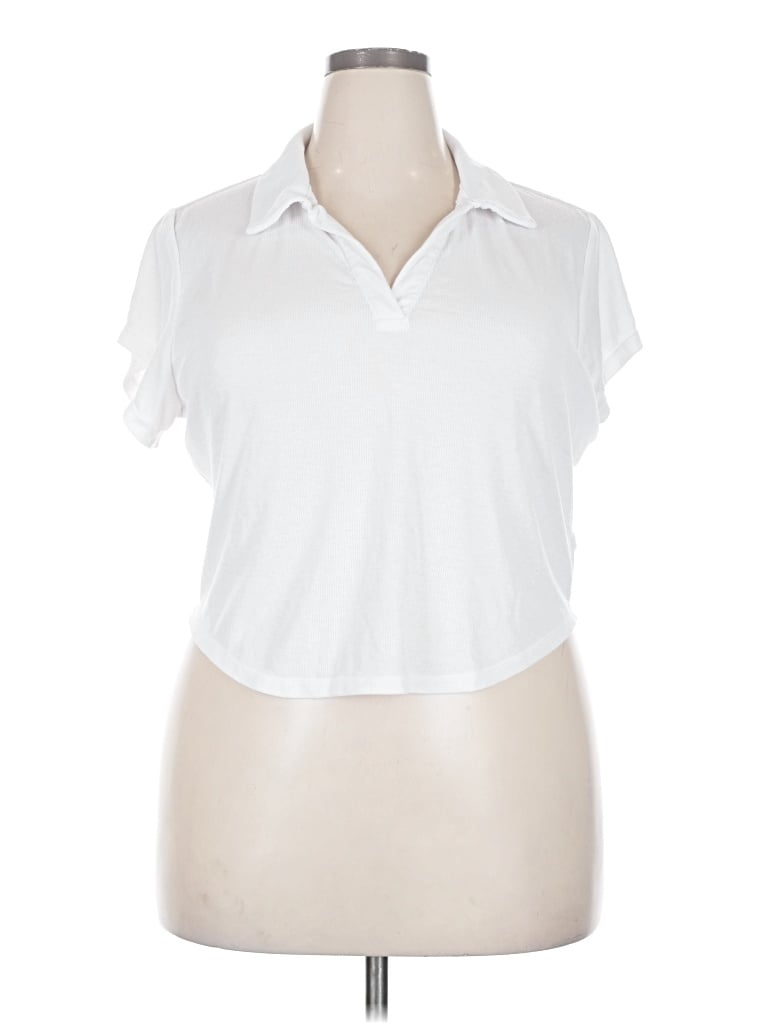 Pre-owned Active Short Sleeve Polo Shirt In White