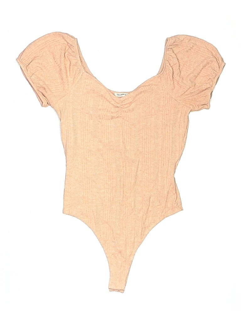 Pre-owned Celebrity Pink Bodysuit In Tan
