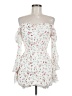 Reverse 100% Polyester Floral White Cocktail Dress Size M - photo 1