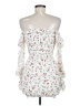 Reverse 100% Polyester Floral White Cocktail Dress Size M - photo 2
