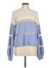 For Love & Lemons Color Block Blue Pullover Sweater Size M - photo 1