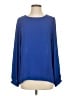 Ann Taylor LOFT 100% Polyester Blue Long Sleeve Blouse Size S - photo 1